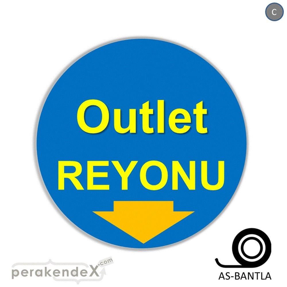 outlet reyonu SERT PLASTİK POSTER -oval,tek yön baskı