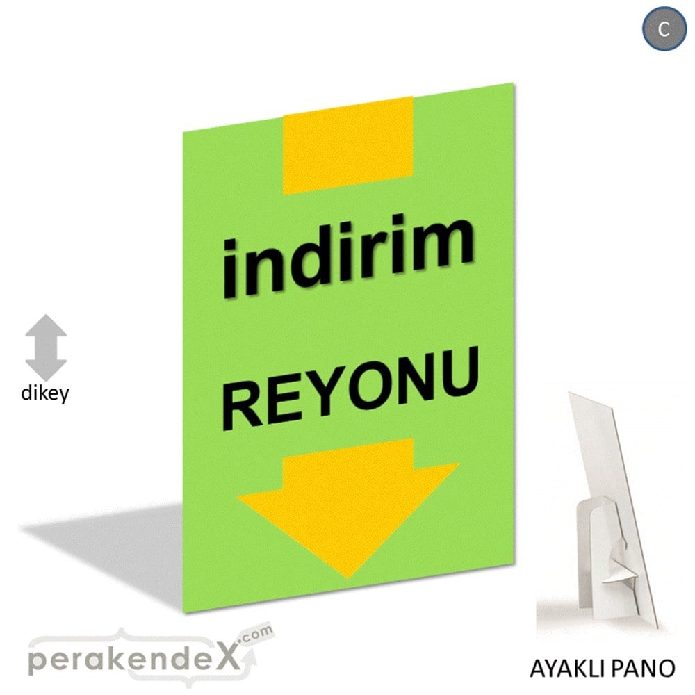 indirim reyonu AYAKLI REKLAM PANOSU -dikdörtgen,tek yön baskı