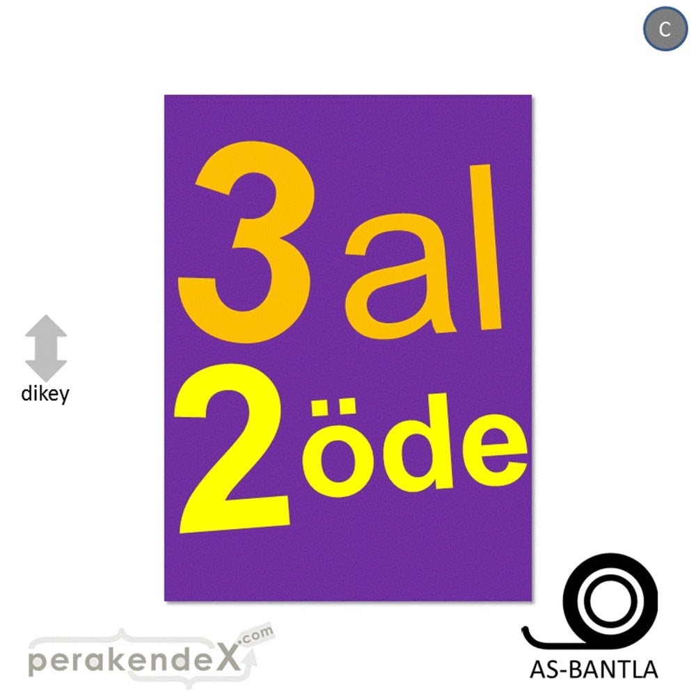 3 al 2 öde POSTERİ -dikdörtgen,tek yön baskı