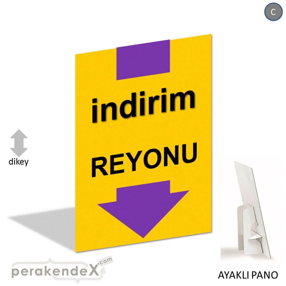 indirim reyonu AYAKLI REKLAM PANOSU -dikdörtgen,tek yön baskı