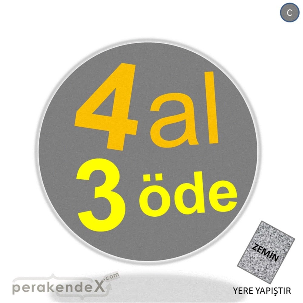 4 al 3 öde YER ZEMİNE YAPIŞIR -oval,tek yön baskı