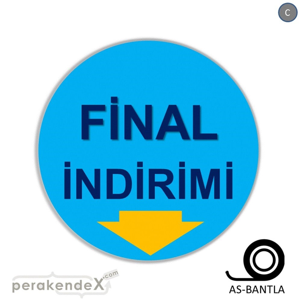 final indirimi SERT PLASTİK POSTER -oval,tek yön baskı