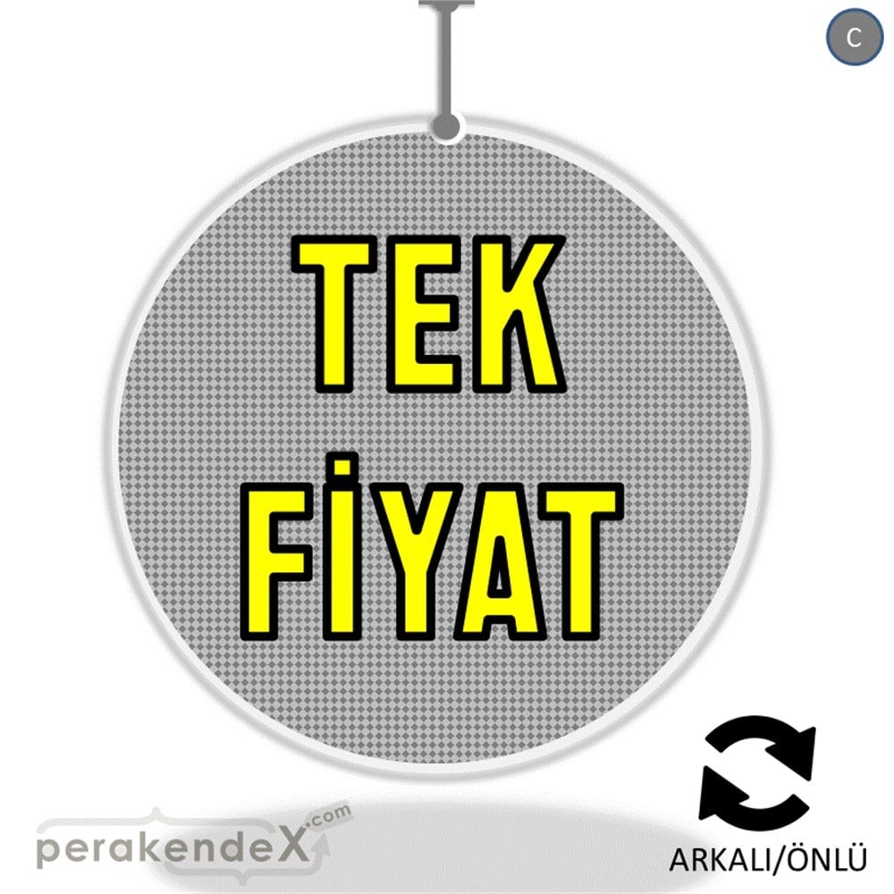 tek fiyat DÖNKARTI -oval,çift yön baskı
