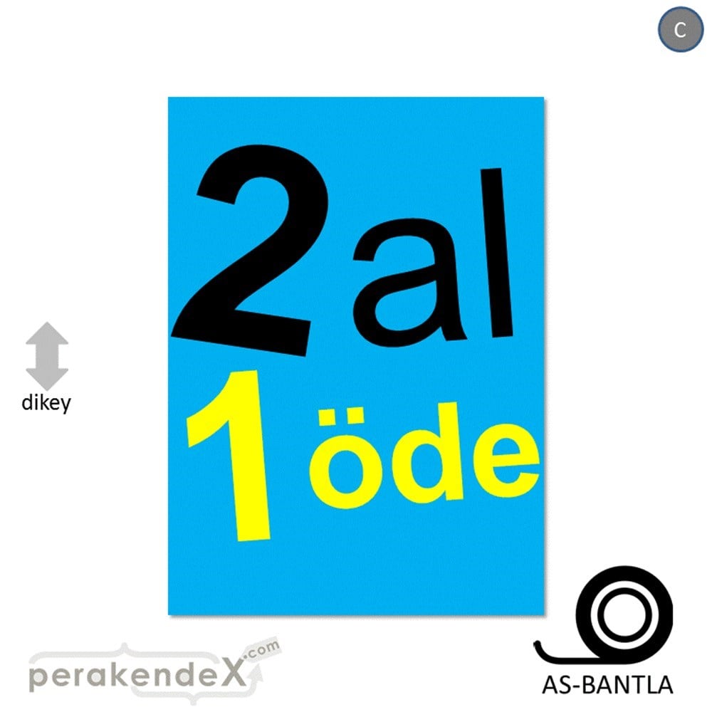 2 al 1 öde POSTERİ -dikdörtgen,tek yön baskı