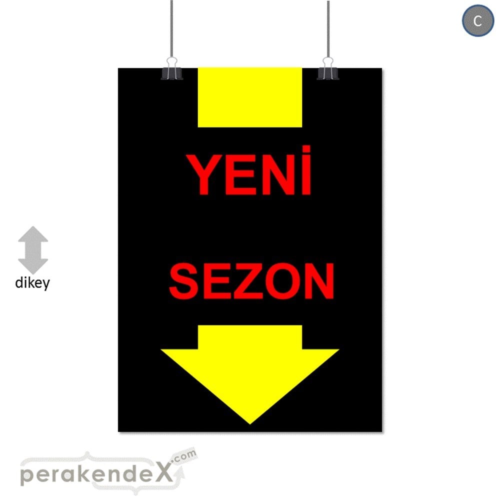 yeni sezon * SERT PLASTİK POSTER -dikdörtgen,tek yön baskı