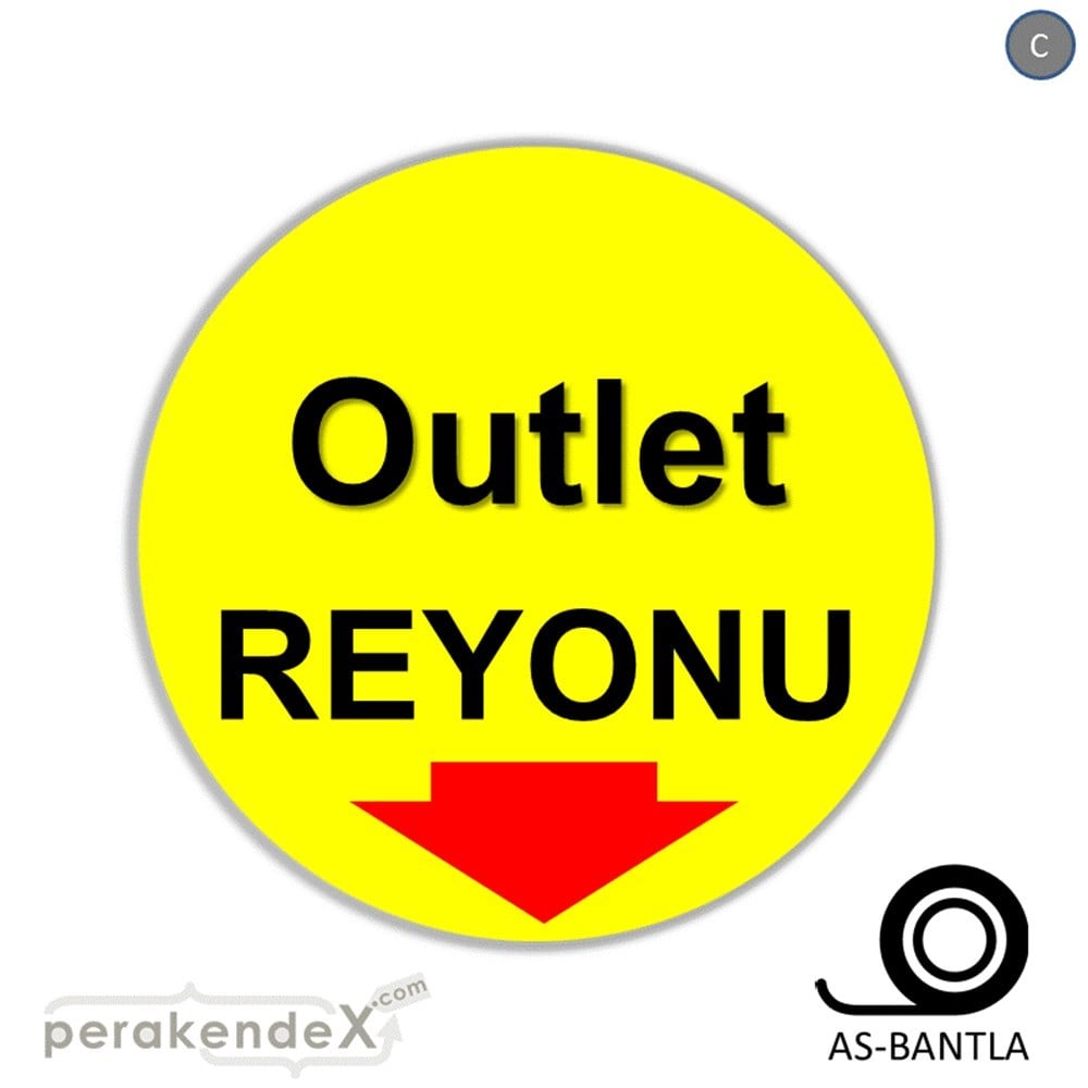 outlet reyonu SERT PLASTİK POSTER -oval,tek yön baskı