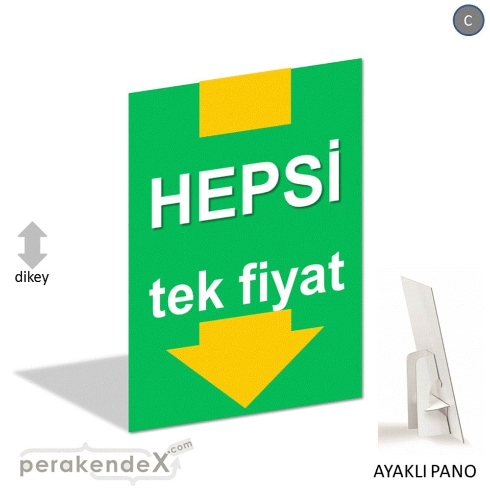 hepsi tek fiyat AYAKLI REKLAM PANOSU -dikdörtgen,tek yön baskı