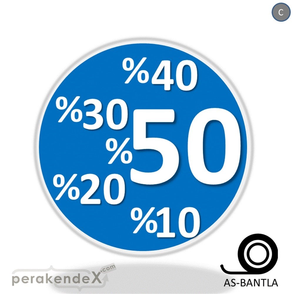 yüzde(50-40-30-20-10) indirim SERT PLASTİK POSTER -oval,tek yön baskı