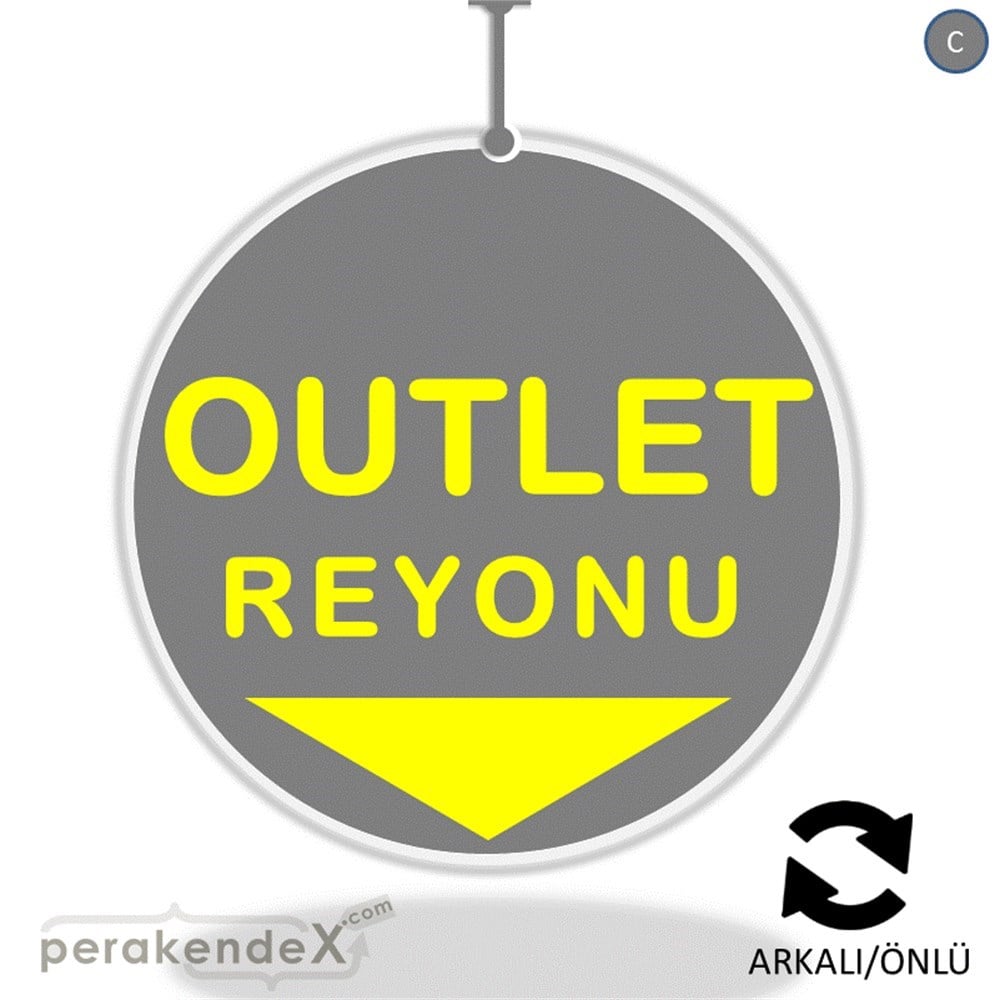 outlet reyonu DÖNKARTI -oval,çift yön baskı