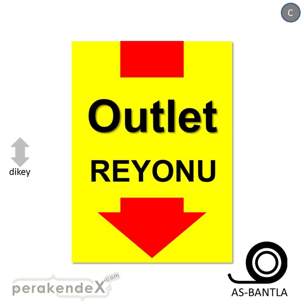 outlet reyonu POSTERİ -dikdörtgen,tek yön baskı