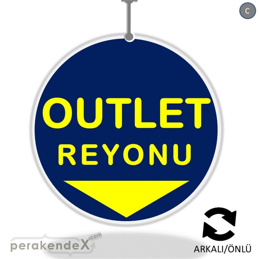 outlet reyonu DÖNKARTI -oval,çift yön baskı