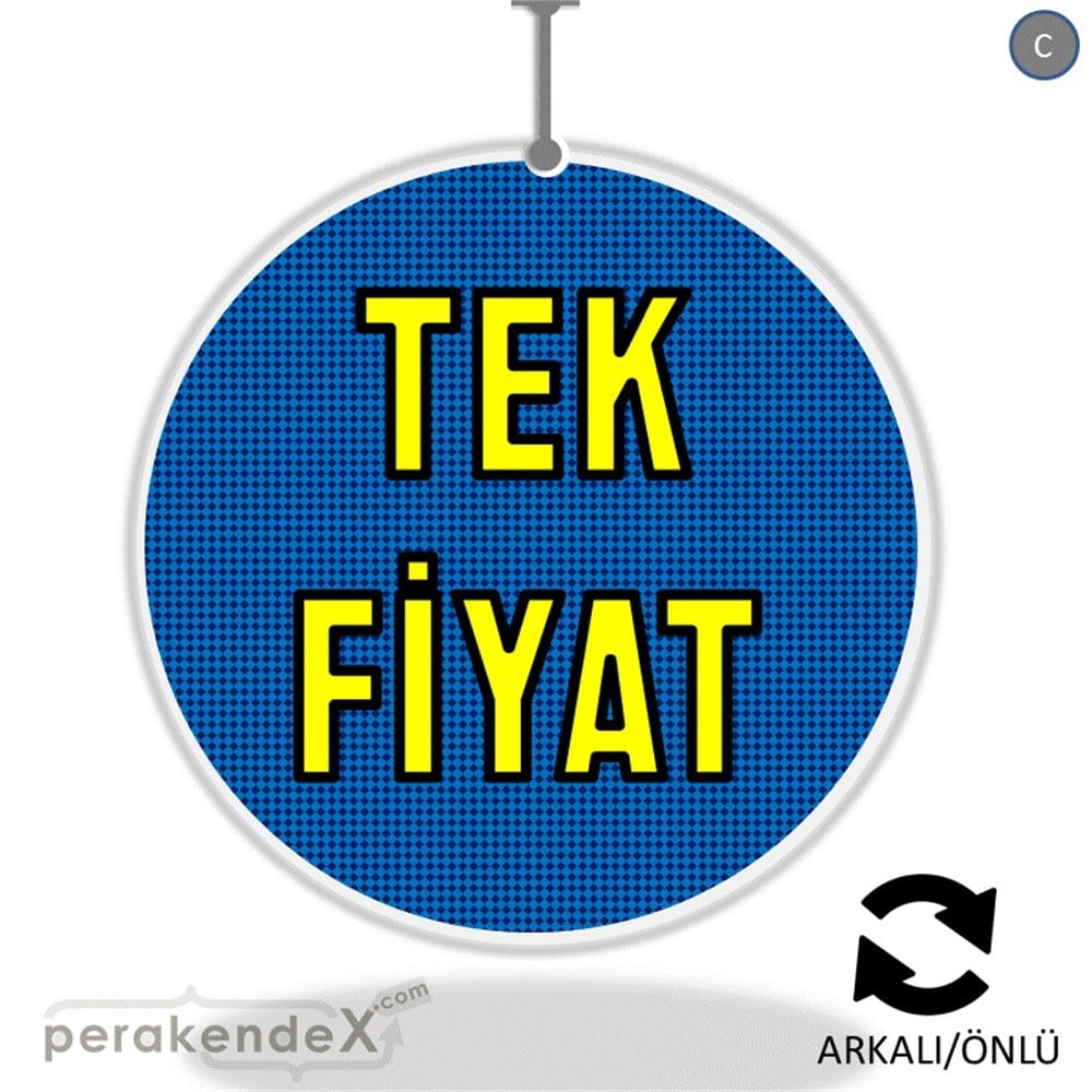 tek fiyat DÖNKARTI -oval,çift yön baskı