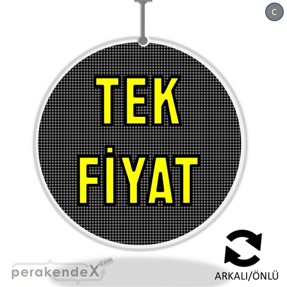 tek fiyat DÖNKARTI -oval,çift yön baskı
