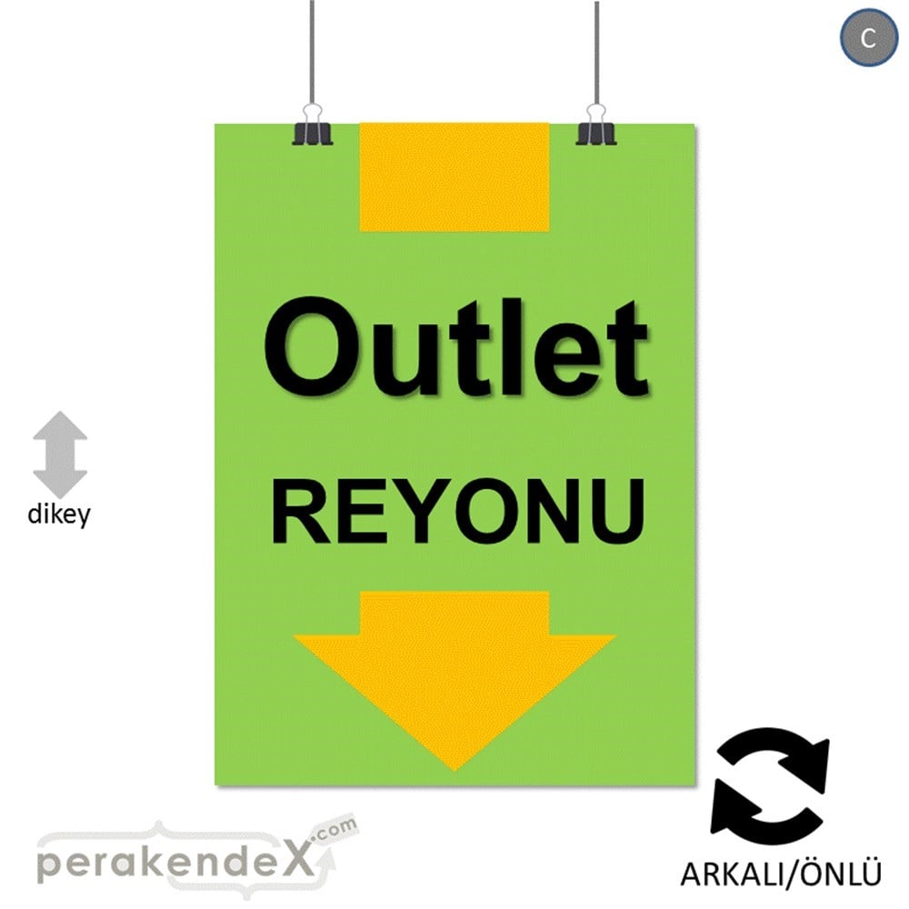 outlet reyonu POSTERİ -dikdörtgen,çift yön baskı
