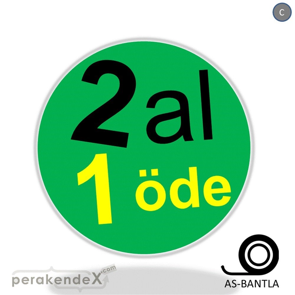 2 al 1 öde SERT PLASTİK POSTER -oval,tek yön baskı