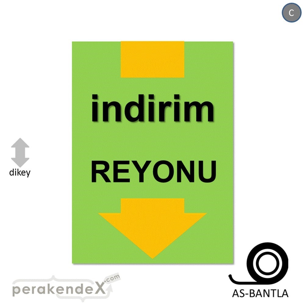 indirim reyonu POSTERİ -dikdörtgen,tek yön baskı