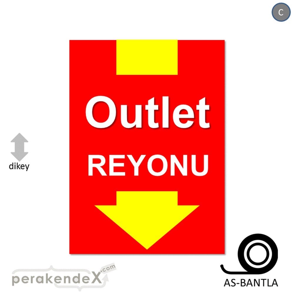 outlet reyonu POSTERİ -dikdörtgen,tek yön baskı
