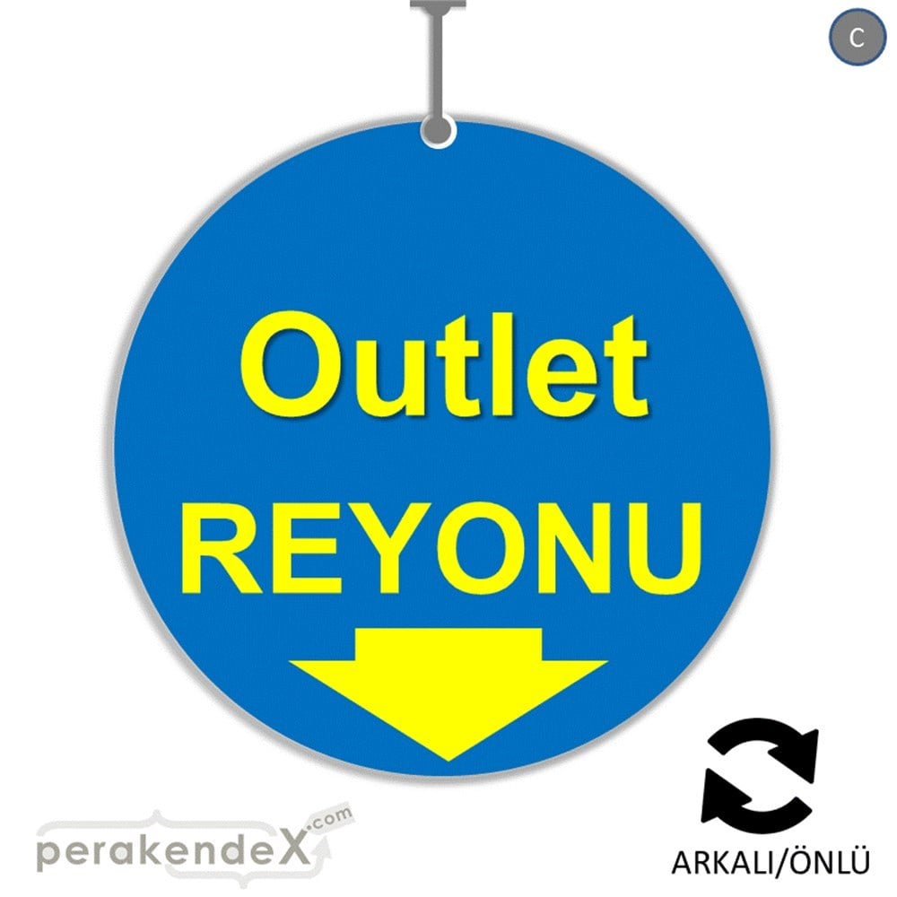 outlet reyonu DÖNKARTI -oval,çift yön baskı