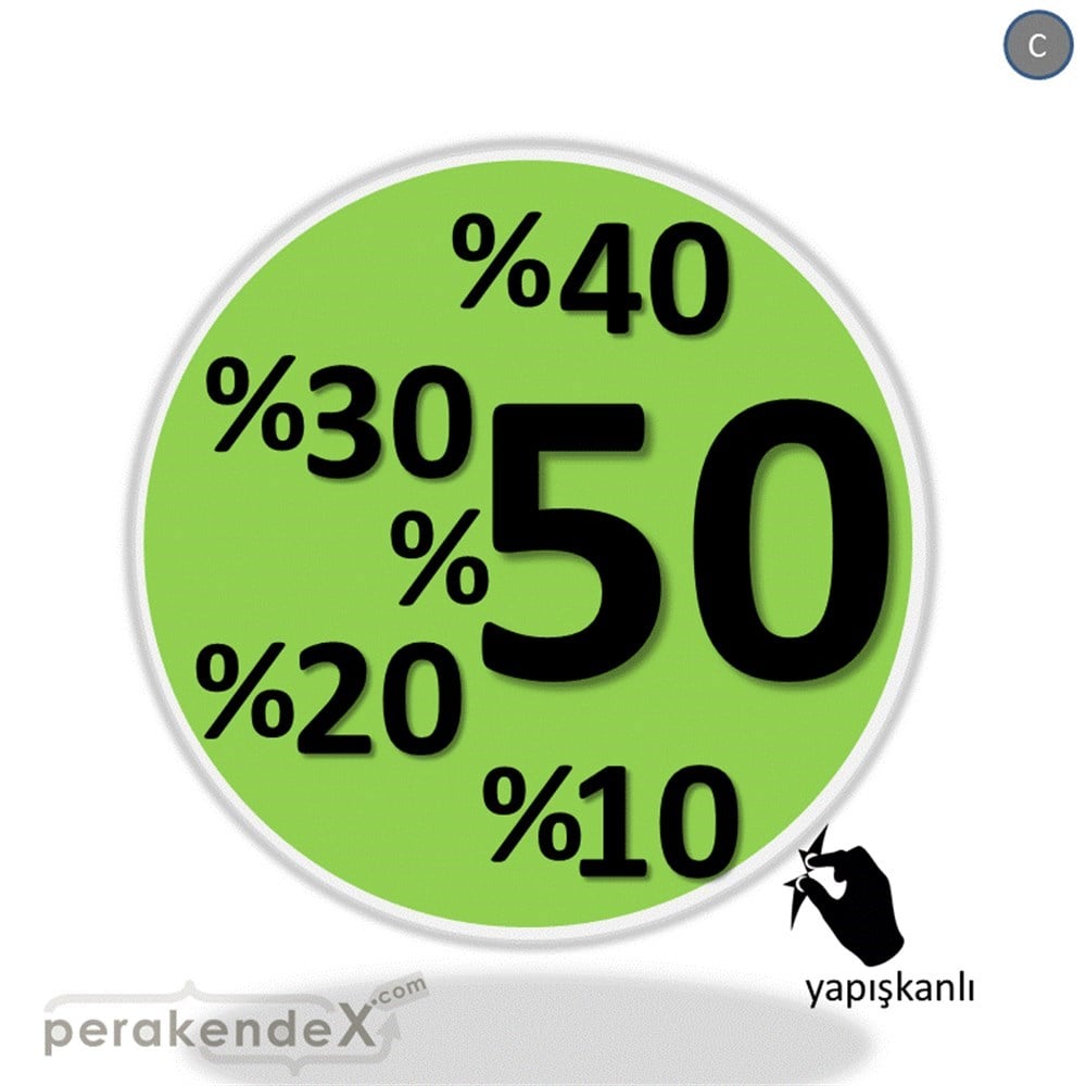 yüzde(50-40-30-20-10) indirim CAMA YAPIŞAN FOLYO -oval,tek yön baskı