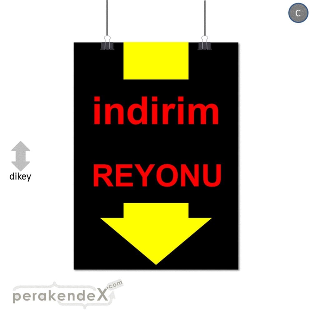 indirim reyonu SERT PLASTİK POSTER -dikdörtgen,tek yön baskı