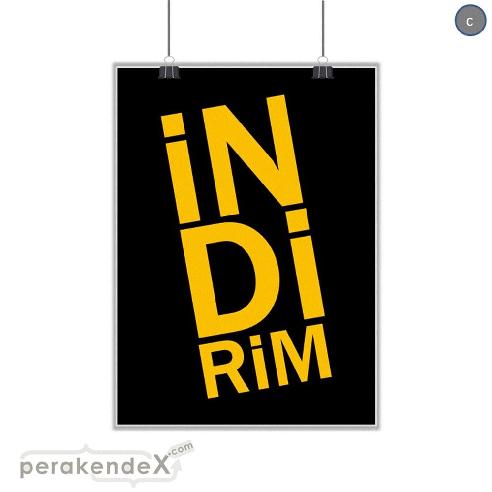 heceli indirim SERT PLASTİK POSTER -dikdörtgen,tek yön baskı