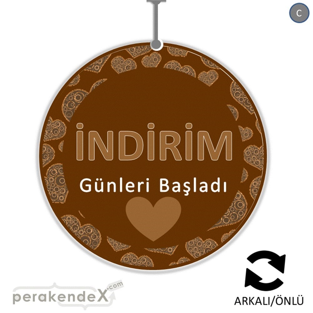 indirim günleri başladı DÖNKARTI -oval,çift yön baskı