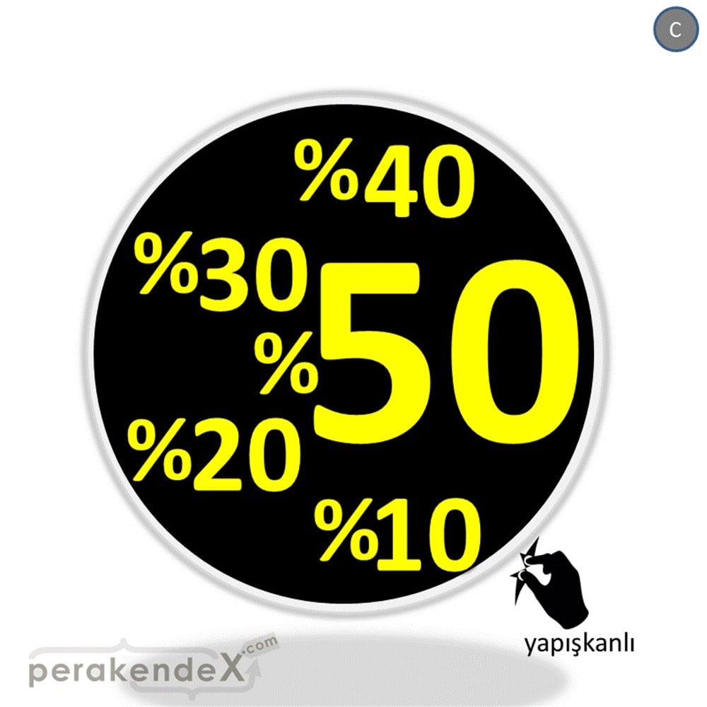 yüzde(50-40-30-20-10) indirim CAMA YAPIŞAN FOLYO -oval,tek yön baskı