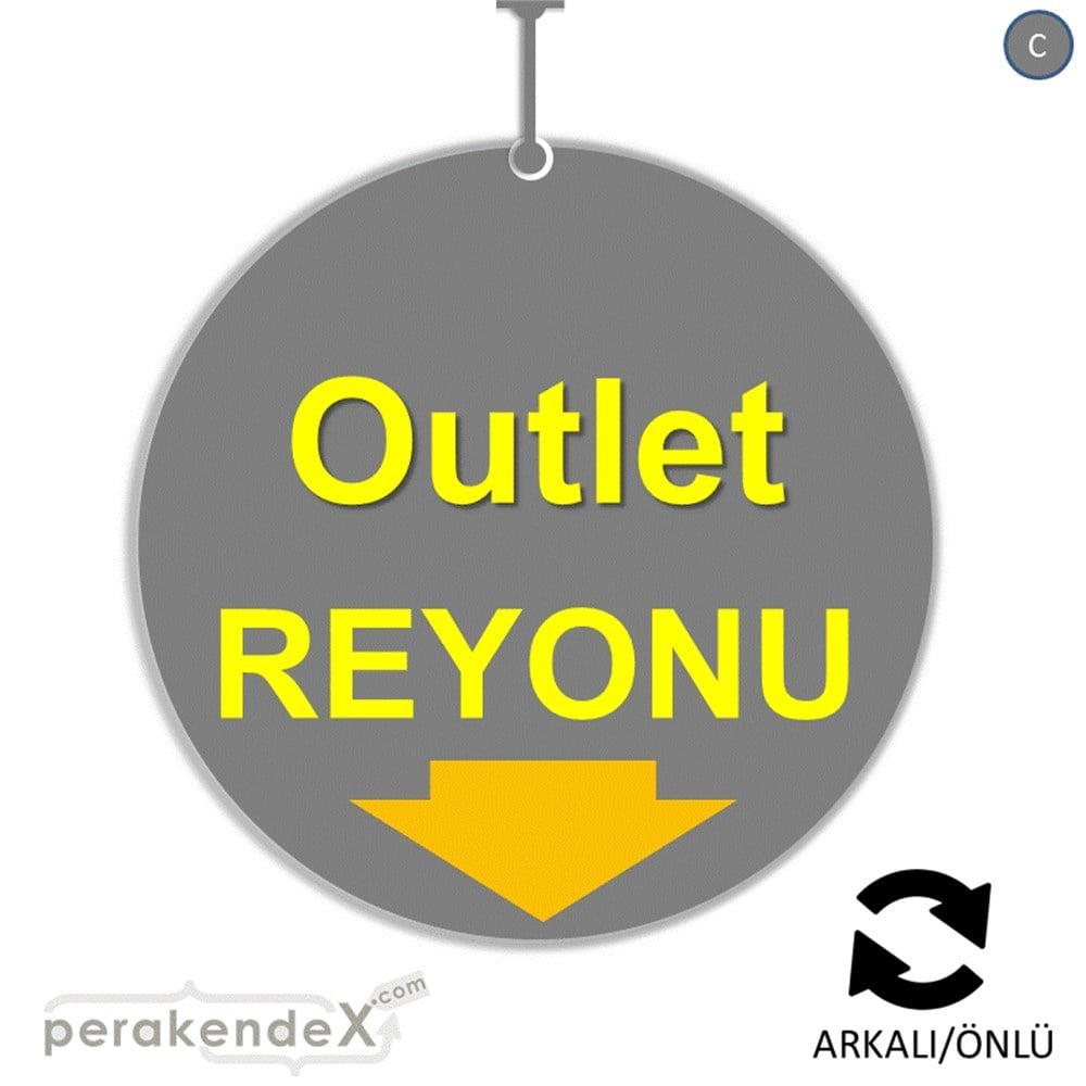 outlet reyonu DÖNKARTI -oval,çift yön baskı