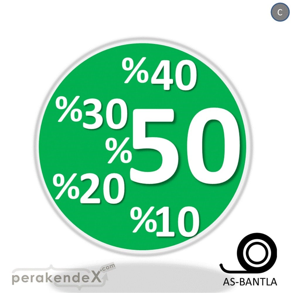 yüzde(50-40-30-20-10) indirim SERT PLASTİK POSTER -oval,tek yön baskı