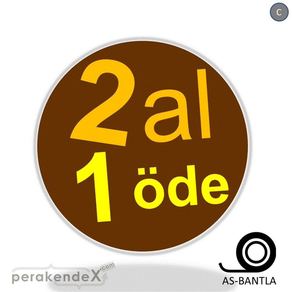 2 al 1 öde SERT PLASTİK POSTER -oval,tek yön baskı