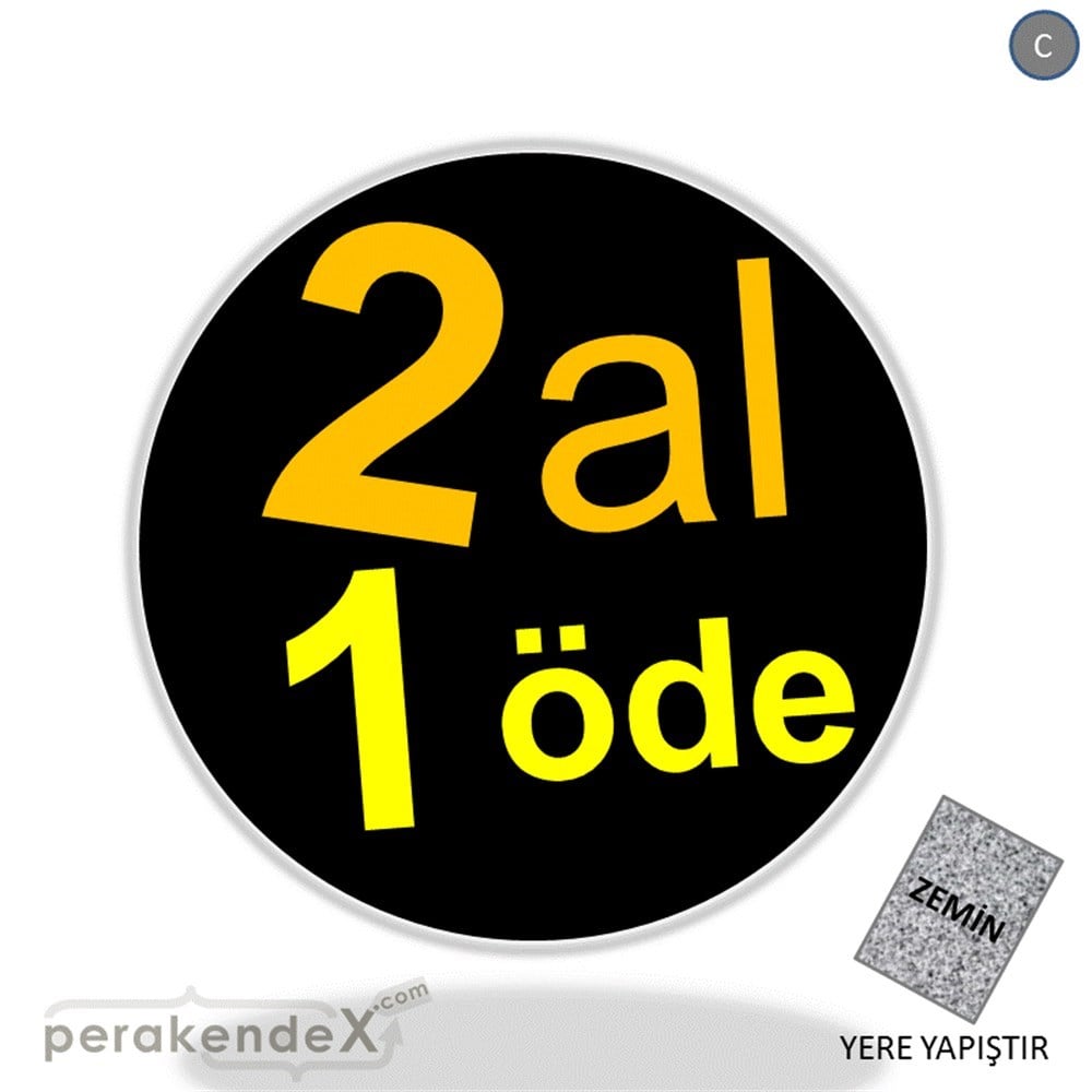 2 al 1 öde YER ZEMİNE YAPIŞIR -oval,tek yön baskı
