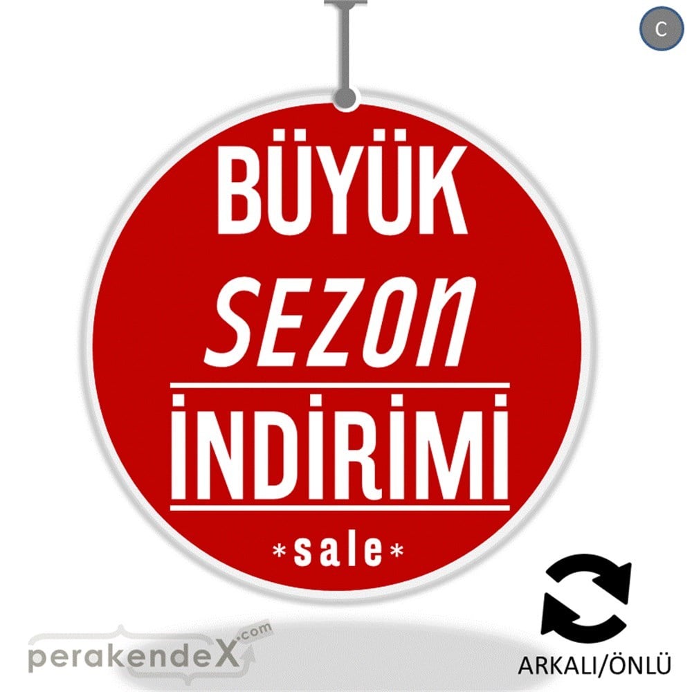 büyük sezon indirimi >sale DÖNKARTI -oval,çift yön baskı