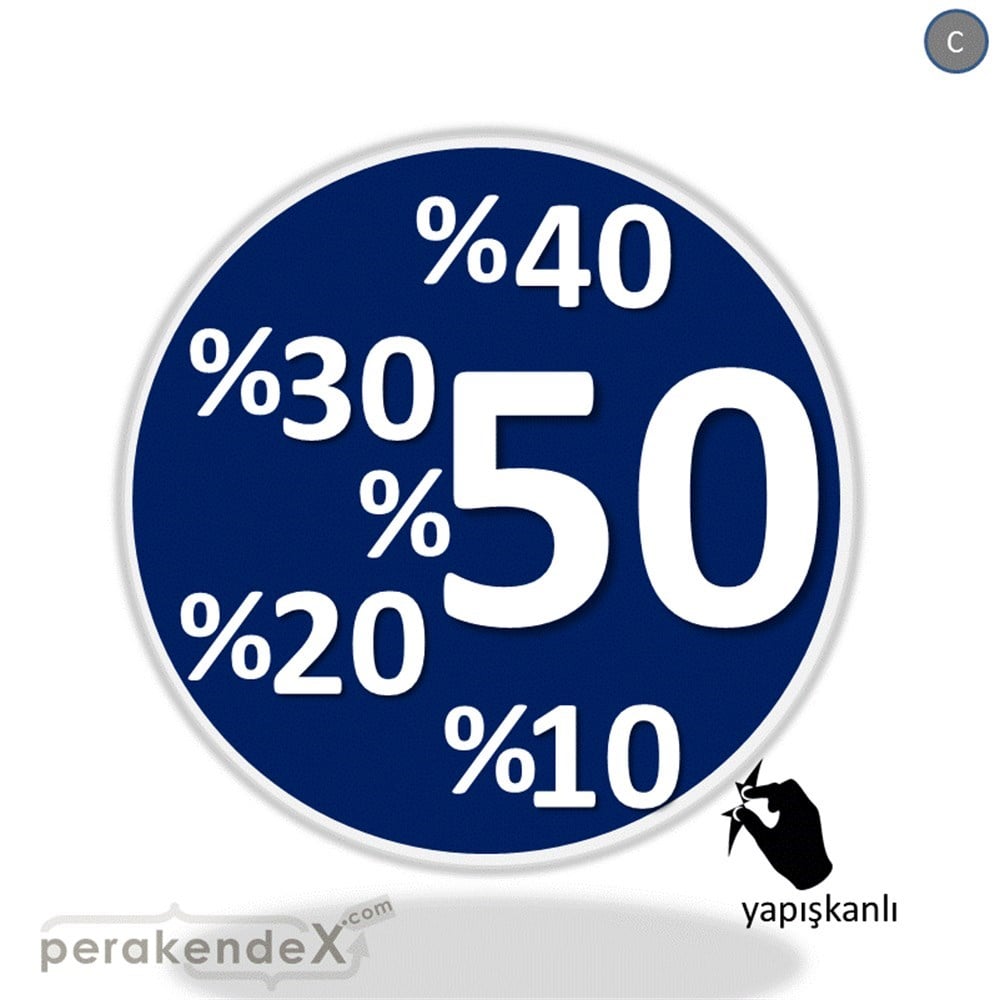 yüzde(50-40-30-20-10) indirim CAMA YAPIŞAN FOLYO -oval,tek yön baskı