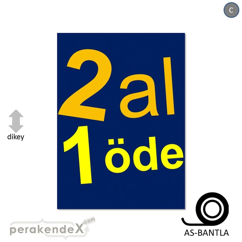 2 al 1 öde POSTERİ -dikdörtgen,tek yön baskı