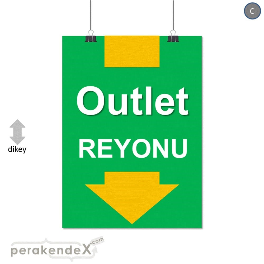 outlet reyonu SERT PLASTİK POSTER -dikdörtgen,tek yön baskı