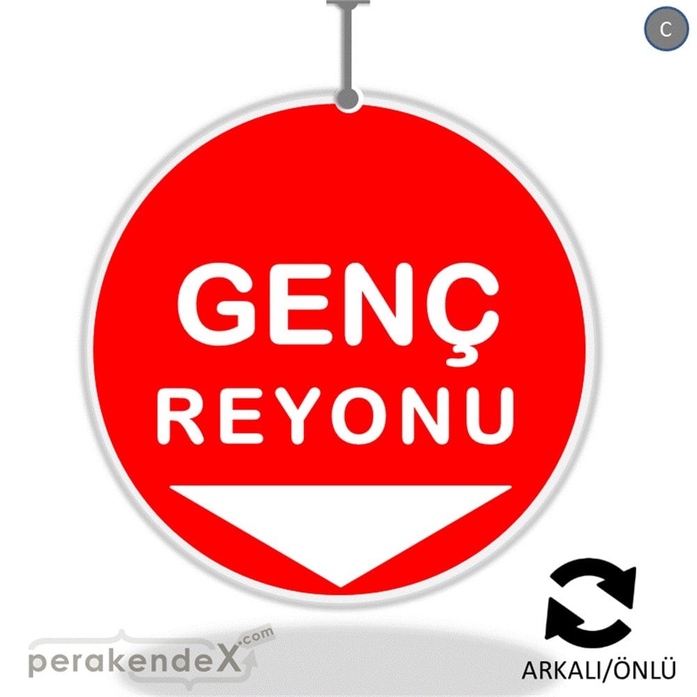genç reyonu yönlendirme DÖNKARTI -oval,çift yön baskı