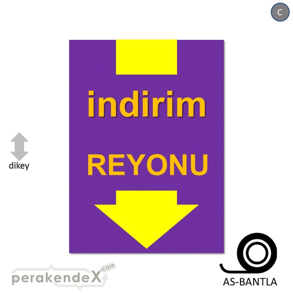 indirim reyonu POSTERİ -dikdörtgen,tek yön baskı