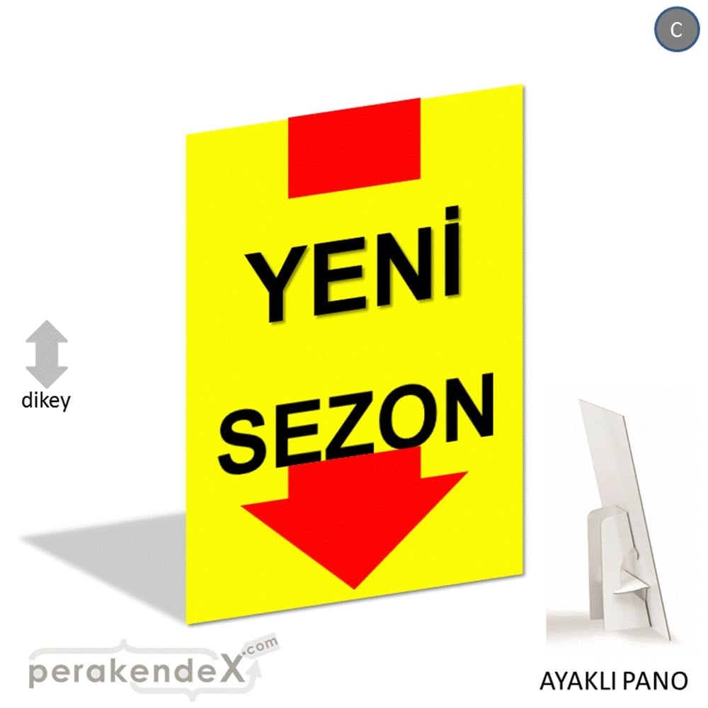 yeni sezon * AYAKLI REKLAM PANOSU -dikdörtgen,tek yön baskı