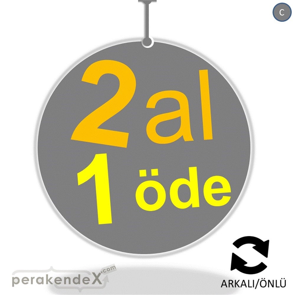 2 al 1 öde DÖNKARTI -oval,çift yön baskı