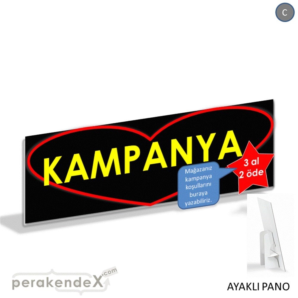 yıldızlı kampanya  KARTON AYAKLI POSTER,  PANO (BANNER) -dikdörtgen,tek yön baskı