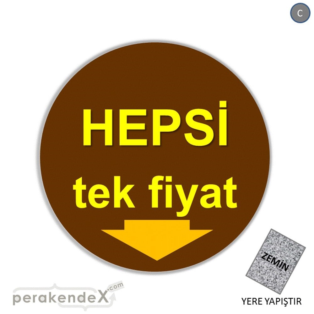 hepsi tek fiyat YER ZEMİNE YAPIŞIR -oval,tek yön baskı