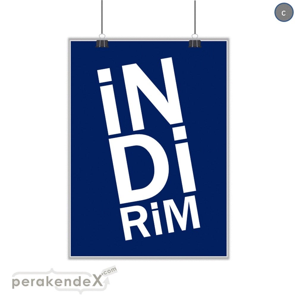 heceli indirim SERT PLASTİK POSTER -dikdörtgen,tek yön baskı
