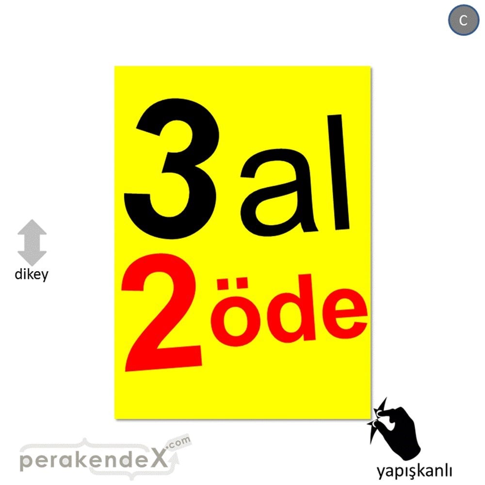 3 al 2 öde CAMA YAPIŞAN FOLYO -dikdörtgen,tek yön baskı