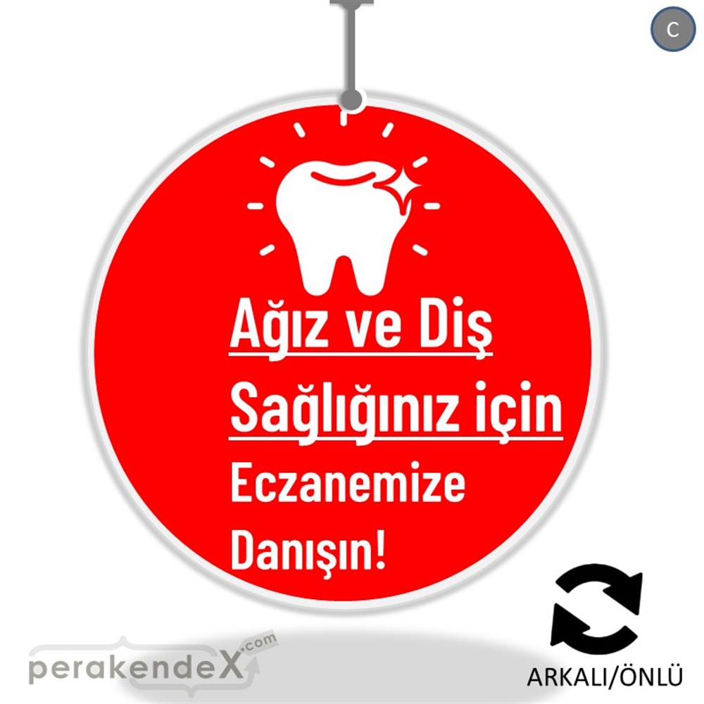 Ağız Ve Diş Sağlığınız İçin  DÖNKART -oval,çift yön baskıdön-kart