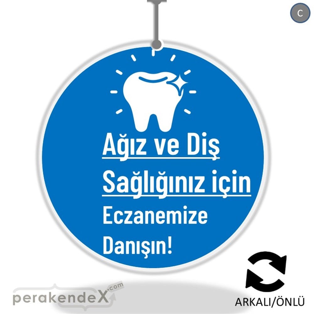 Ağız Ve Diş Sağlığınız İçin  DÖNKART -oval,çift yön baskıdön-kart