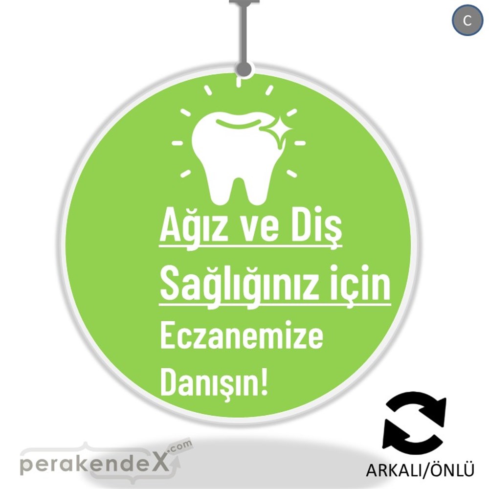 Ağız Ve Diş Sağlığınız İçin  DÖNKART -oval,çift yön baskıdön-kart