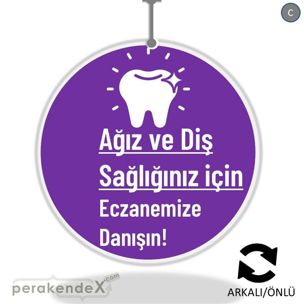 Ağız Ve Diş Sağlığınız İçin  DÖNKART -oval,çift yön baskıdön-kart