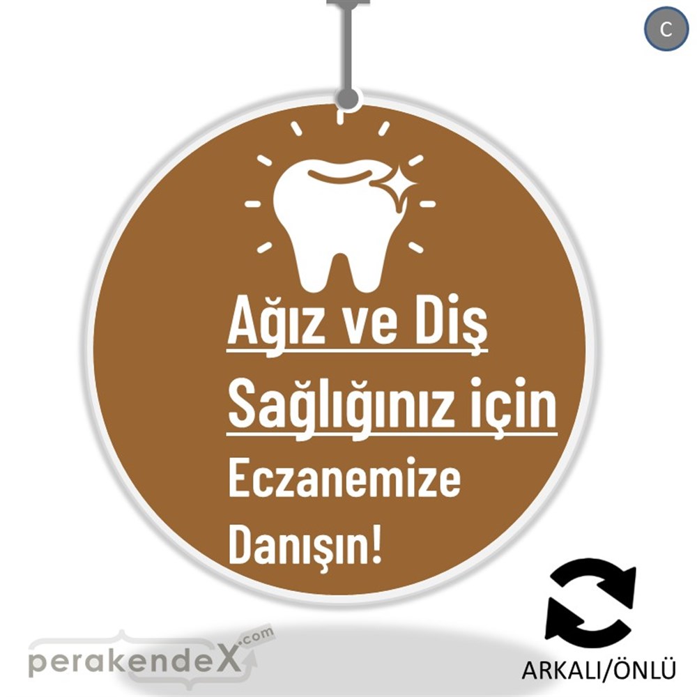 Ağız Ve Diş Sağlığınız İçin  DÖNKART -oval,çift yön baskıdön-kart