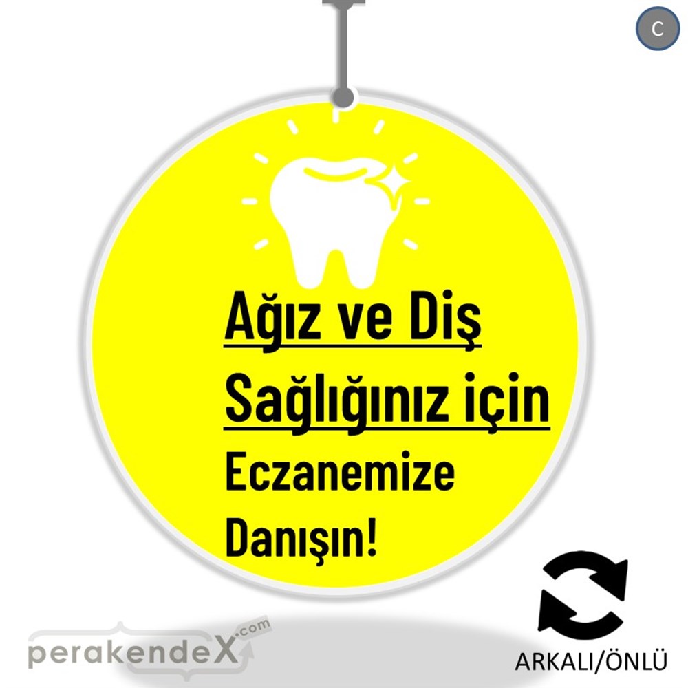 Ağız Ve Diş Sağlığınız İçin  DÖNKART -oval,çift yön baskıdön-kart