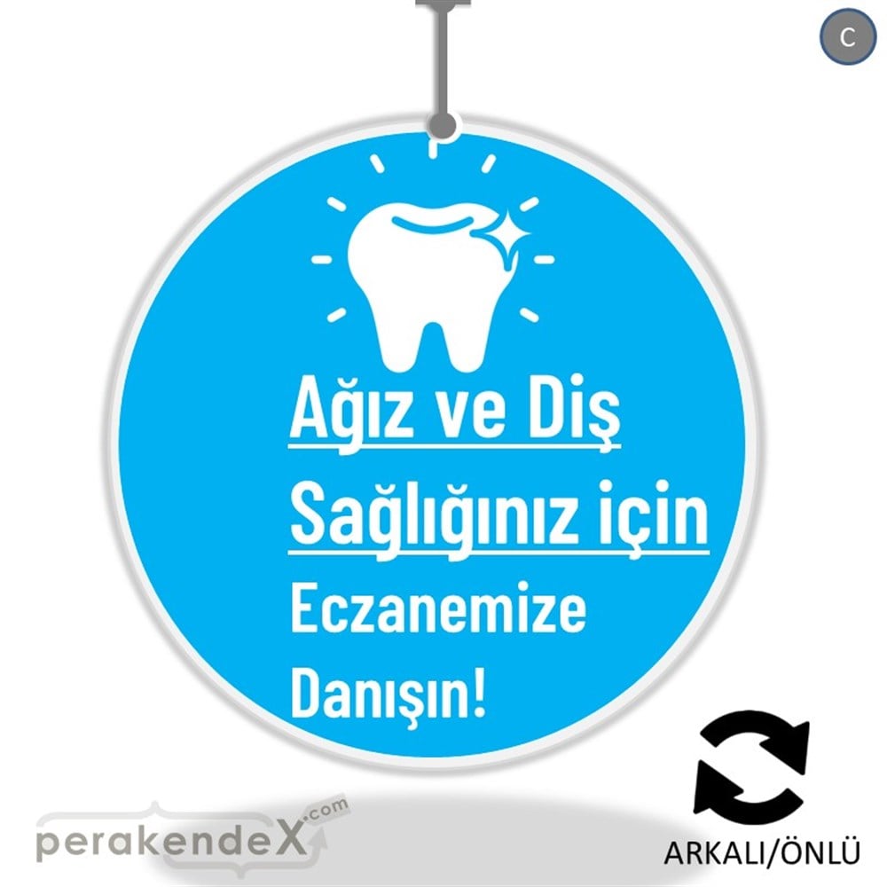 Ağız Ve Diş Sağlığınız İçin  DÖNKART -oval,çift yön baskıdön-kart